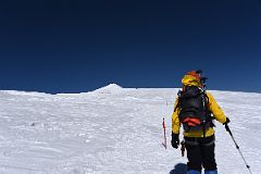 10B Guide Liza Pahl Leads The Way Across The Mount Elbrus West Peak Summit Plateau To The Higher North Peak.jpg